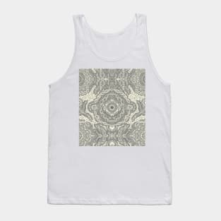 Rain in the Garden - grey and cream Tank Top